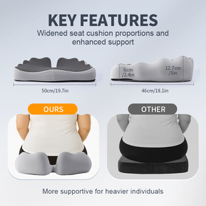 Không trọng lực Coccyx chỉnh hình ghế đệm tăng cường bộ nhớ bọt ghế Pad lưu thông máu có thể tháo rời Bìa Ghế đệm - Product Image 6