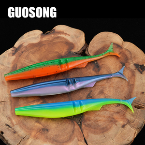 5 cái Mồi giả bằng PVC mềm đuôi chữ T nhiều phần 12cm/10g Mồi câu cá Marlin Cá Trê Cá hồi nước ngọt - Product Image 3