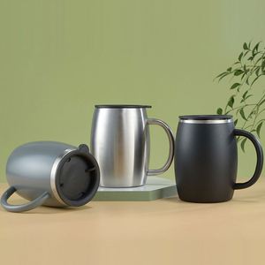 14oz Handle <b>Cup</b> Stainless Steel Double Layer <b>Insulated</b> Mug Coffee <b>Cup</b> Beer <b>Cup</b> - Product Image 4