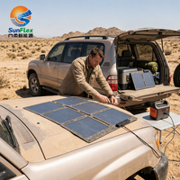 Panneau solaire pliable à six cellules, étanche IP67, pour camping en SUV tout-terrain, à poser sur le capot ou le toit de la voiture, pour charger une station d'alimentation portable