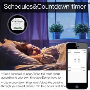 Accesorios <span class=keywords><strong>para</strong></span> Motor de Cortina Tuya, Módulo de Interruptor de Cortina <span class=keywords><strong>WiFi</strong></span> RF433, Relé <span class=keywords><strong>para</strong></span> <span class=keywords><strong>Persianas</strong></span> Enrollables, Tuya Smartlife MOES Smart Home - Product Image 6