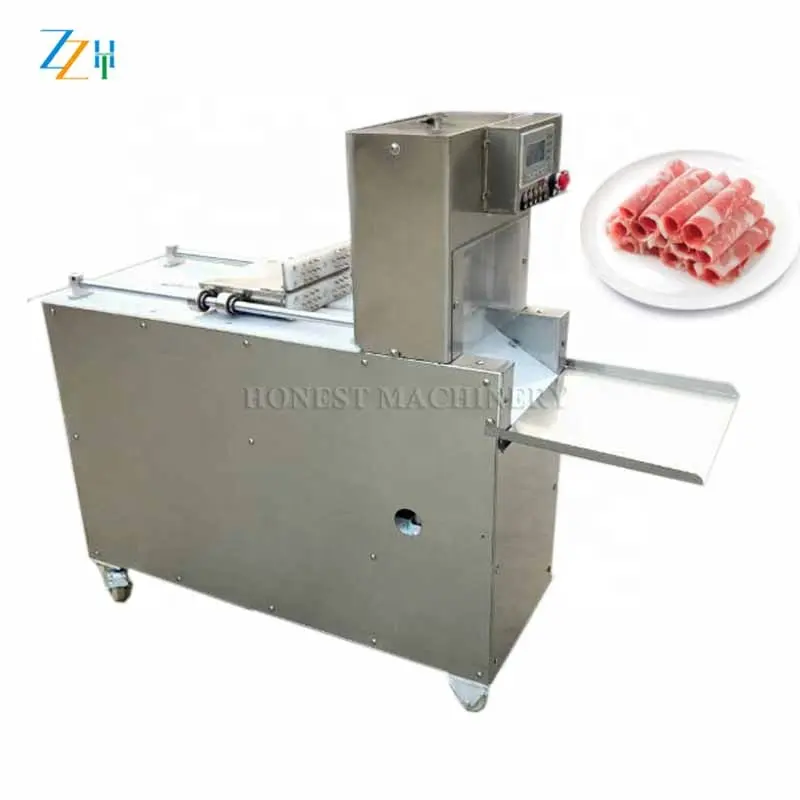 High Output Frozen Beef Slice Roll Cutter / Beef Slice Machine / Mutton Slicing Machine