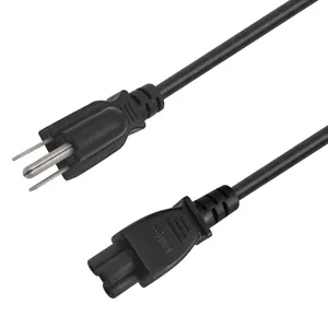 SVT 16awg NEMA 5-15P एक्सटेंशन कॉर्ड यूएसए कनाडा यूएस 3पिन मेल से IEC 320 C5 पावर कॉर्ड