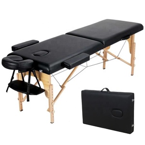 เตียงนวดไม้แบบพับได้ ปรับระดับความสูงได้ พกพาสะดวก - Product Image 1