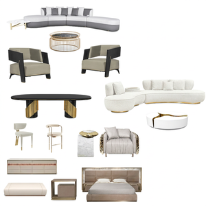 Ensemble de salon de villa de luxe personnalisable, personnalisation complète de la maison, fournisseur de meubles clés en main pour les designers - Product Image 1