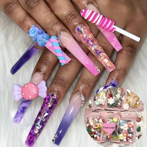 Adornos acrílicos de resina mixta para <span class=keywords><strong>uñas</strong></span>, accesorios de decoración de <span class=keywords><strong>uñas</strong></span> artísticas en 3D, <span class=keywords><strong>2021</strong></span> - Product Image 1