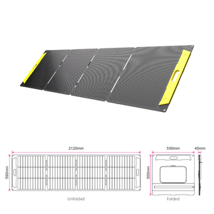 แผงโซลาร์เซลล์พับได้แบบพกพา 100W 200W 300W 400W กันน้ำ ประสิทธิภาพสูง สำหรับการผจญภัยกลางแจ้ง แคมป์ปิ้ง สถานีพลังงาน - Product Image 1