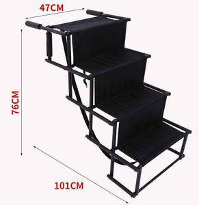 Vier Verdiepingen Opvouwbare Hondenautotrap Antislip Voor Huisdieren Met Buiten Telescopische Functie Voor Reizen - Product Image 5