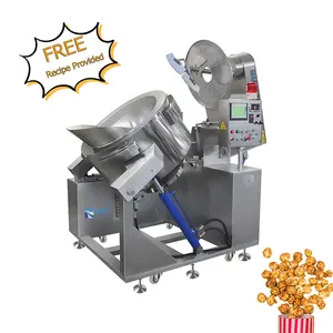 Mesin pembuat Popcorn industri karamel komersial kapasitas besar harga mesin pembuat Popcorn Gas