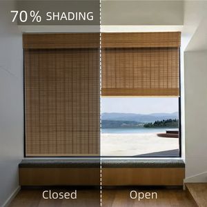 धूप की छाया घर की सजावट के लिए कस्टम प्राकृतिक कॉर्नलेस बांस अंधा - Product Image 6