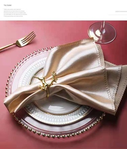 Assiette de présentation élégante en <span class=keywords><strong>verre</strong></span> transparent avec bord doré et perles, 32 cm, pour mariage et réception, vente en gros - Product Image 5