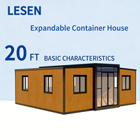 Maison conteneur extensible CE, pod de glamping préfabriqué, maison modulaire pliable UE, hôtel conteneur, villa conteneur isolée