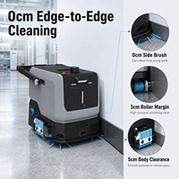 Robot de nettoyage intelligent tout-en-un à faible entretien, balai-serpillère-aspirateur, pour les petits espaces commerciaux, les bureaux et les magasins.