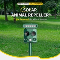 Dispositif Répulsif pour Animaux Sauvages, Alimenté par Énergie Solaire, Rechargeable, en ABS Écologique, pour le Contrôle des Porcs et des Singes dans les Fermes