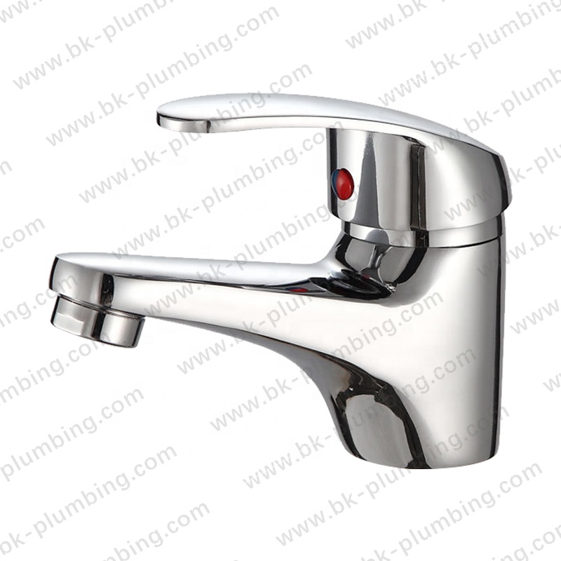 Дешевый хромированный смеситель для раковины с цинковым покрытием, классический смеситель для раковины в ванную комнату, смеситель для раковины с одной ручкой