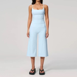 XH1247 - Set Yoga da Donna: Top Senza <span class=keywords><strong>Spalline</strong></span> e Pantaloncini a Vita Alta ad Asciugatura Rapida per Corsa e Attività all'Aperto - Product Image 5