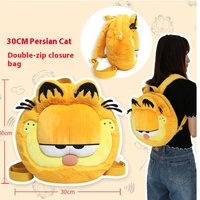 Poupée de chat en peluche orange avec broderie super douce et remplissage en coton PP pour le soulagement du stress et les cadeaux d'anniversaire des enfants