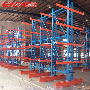 Estante voladizo industrial de alta capacidad, estante de palés selectivo para almacenamiento en almacén, tubos de acero, madera para uso pesado - Product Image 3