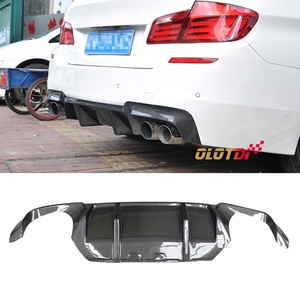 V Style Carbon Fiber Diffuser Rear Lip Bumper Winglet <b>Splitter</b> Fins Spoiler for BMW F10 M5 - Product Image 6