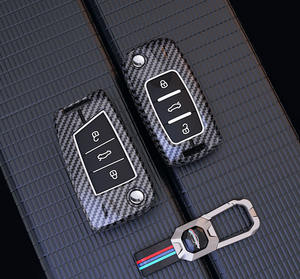 Logo personalizzato vendita calda in metallo fibra di carbonio custodia per chiave auto per Skoda octavia <span class=keywords><strong>Kodiaq</strong></span> Superb khushaq <span class=keywords><strong>accessori</strong></span> - Product Image 1