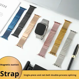 Correa de <span class=keywords><strong>reloj</strong></span> de <span class=keywords><strong>malla</strong></span> milanesa de acero inoxidable con hebilla magnética de metal, de 22 mm - Product Image 3