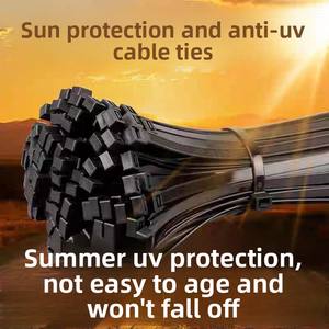 كابل PA66 بالأشعة فوق البنفسجية عالي القوة ومضاد للشيخوخة ، واقي شمسي خارجي مضاد للأشعة فوق البنفسجية بألوان سوداء وبيضاء لكابلات الاتصالات - Product Image 5