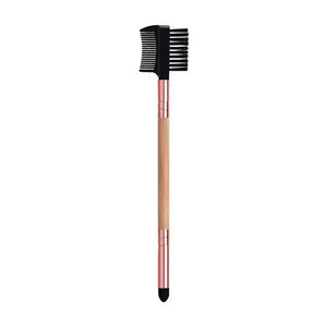 Brosse à cils et sourcils HQ Mixed Proc Discount Fine Double Head Spoolie, manche en bois de bambou, spirale, angle, poils synthétiques - Product Image 5