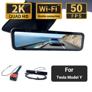 Sinjet pour Model Y Caméra de recul numérique à diffusion <span class=keywords><strong>en</strong></span> continu Wifi de type séparé 2K Caméra de voiture 9,2 <span class=keywords><strong>pouces</strong></span> Écran plein écran H10 Pro Mirror DashCam - Product Image 1