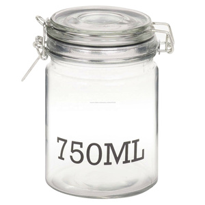 de gran tarro de almacenamiento de vidrio con aire apretado sellado, abrazadera de Metal tapa alto vinagrera de <span class=keywords><strong>cocina</strong></span> - Product Image 5
