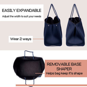 <span class=keywords><strong>กระเป๋า</strong></span>โท้ทผ้านีโอพรีนหุ้มฉนวนขนาดใหญ่สำหรับผู้หญิง<span class=keywords><strong>กระเป๋า</strong></span>สตางค์ขนาดเล็กออกแบบตามสั่งสำหรับฤดูร้อนฤดูหนาวชายหาดฤดูร้อนฤดูหนาว - Product Image 4