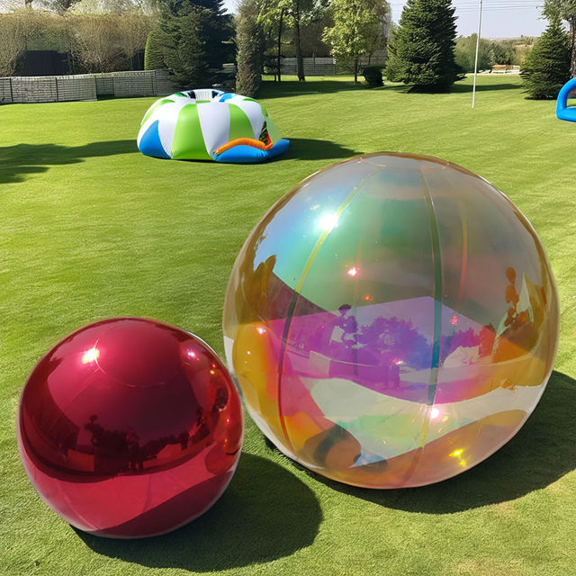 LED Lighted Iridescent Inflatable Mirror Balloon for Commercial Decoration, Advertising & Night Large Events