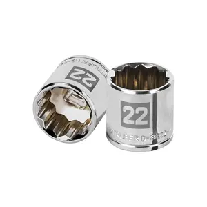 Juego de Llaves de Tubo de 22 mm, 12 Puntas, Accionamiento de 3/8'', Marca TRUPER - Product Image 1