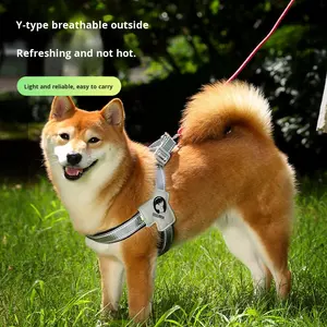 Harnais pour chien en polyester durable et alliage d'aluminium, fermeture à boucle, réfléchissant, réglable, anti-étranglement, léger, anti-évasion, directement de l'usine - Product Image 1