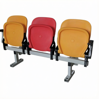 Siège de stade pliable et rotatif avec accoudoirs, chaise de gymnase moulée par injection plastique, sièges pour gradins extérieurs