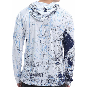 Venta al por mayor de Golf hombres de manga larga Camiseta con capucha de poliéster de alta calidad impreso sudor absorbente transpirable ropa de tenis - Product Image 2