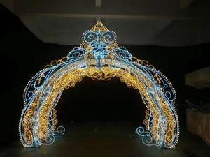 Arco de Navidad 3D Impermeable con Luces LED, Túnel Luminoso para Decoración de Bodas y Hogar, Iluminación de Paisajes - Product Image 1
