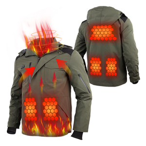 Custom <strong>Green</strong> Heating Outdoor Sports <strong>Ski</strong> Motorcycle Hunting Winter Men's Softshell Hoody Heated <strong>Jackets</strong> 2023 - Product Image 6