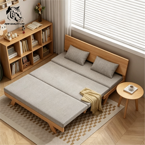 factory supply low cost customize huge stock ready to ship Stretchable <b>sofa</b> new designed living room furniture wood <b>folding</b> <b>sofa</b> - Product Image 1
