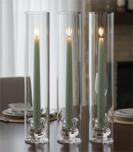 12/48/96 piezas de jarrones cilíndricos transparentes de 4/6/8/10 pulgadas de altura, de cristal, para centros de mesa, portavelas y velas flotantes - Product Image 2