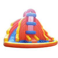 Structure gonflable d'extérieur pour enfants avec toboggan aquatique, trampoline gonflable commercial pour enfants avec toboggan et fosse à balles