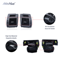MeiHua Vente Chaude Deux Sorties d'Air Latérales pour Toyota Prado 2010-2017 Gris avec Bordure Argentée Sortie de Climatisation