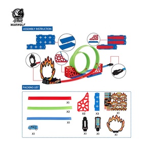 Divertido DIY assemblys atrás de curva ranura coche de juguete pista para los niños - Product Image 6