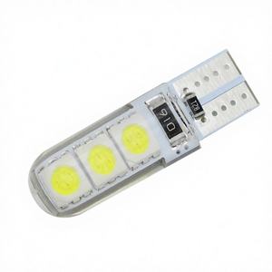 Éclairage automobile, lampe LED T10 en silicone, 6SMD 5730 W5W 194 168, accessoires de voiture, lumières 12V, alternative économique - Product Image 1