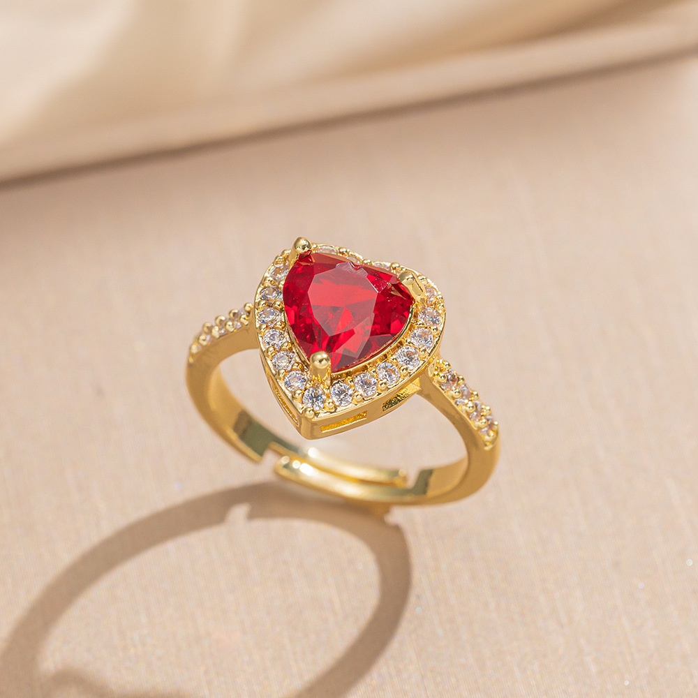 Bague coeur rubis en or 8850