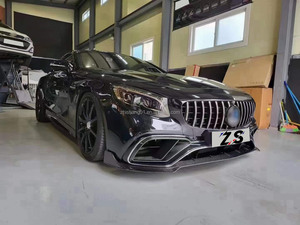 Piezas de automóvil de fibra de carbono para <span class=keywords><strong>MERCEDES</strong></span> BENZ <span class=keywords><strong>S</strong></span> W217 <span class=keywords><strong>Coupe</strong></span> <span class=keywords><strong>63</strong></span> actualización parachoques delantero y trasero labios kit de carrocería estilo B - Product Image 5