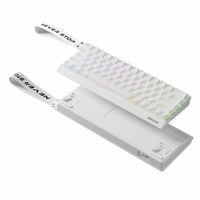 EWEADN DK63 60% Tri Mode RGB Keyboard Mekanik Nirkabel 2.4Ghz USB Type-C Isi Ulang dengan Sakelar Magnetik Hot-Swap untuk Gaming