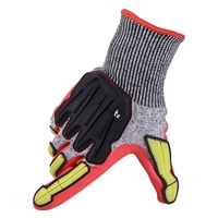 Gants de sécurité TPR+HPPE anti-coupure à fort impact, personnalisables, vente en gros directe usine, équipement de protection populaire et très demandé