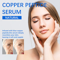 Essence faciale anti-âge pour tous types de peau, atténuant les plis nasogéniens, raffermissant, resserrant, peptide de collagène, peptide de cuivre bleu
