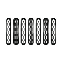 Bouchon universel pour calandre de voiture avec trous ronds en plastique ABS, vente en gros pour Jeep Wrangler TJ 1999-2006, accessoire automobile tout-terrain