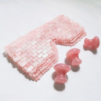 DIY Gems Natural Sleep Anti Aging Facial Rose Quartz Stone Jade Eye Mask